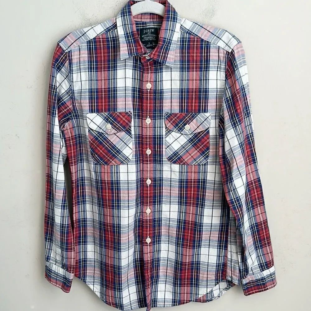 J CREW Men’s Plaid Heavyweight Flannel Shacket S